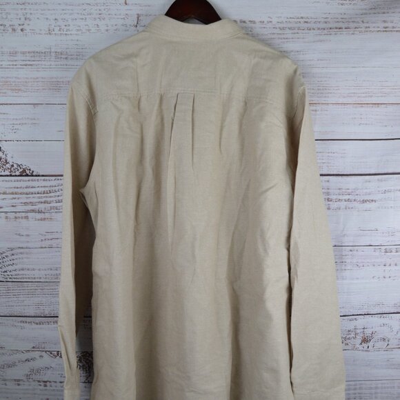 Paul Jones Cotton Linen Blend Long Sleeve Button Down Shirt Mens XXL 2XL NWT - Picture 2 of 12